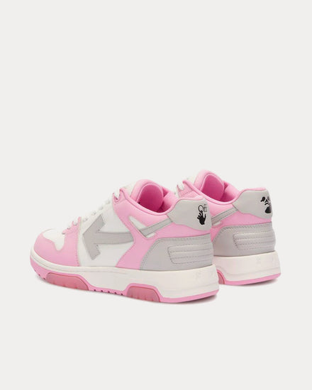 Off-White Out of Office Grey Arrow Calf Leather Pink / White Low Top Sneakers - 4