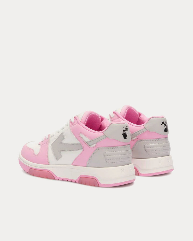 Off-White Out of Office Grey Arrow Calf Leather Pink / White Low Top Sneakers - 4