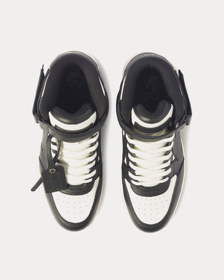 Off-White Out Of Office Lea Black / White Mid Top Sneakers - 2