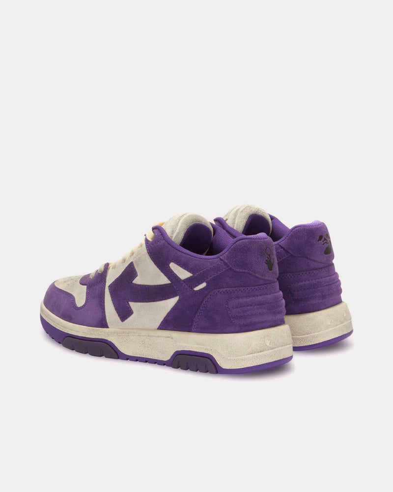 Off-White Out Of Office Vintage Suede White / Purple Low Top Sneakers - 4
