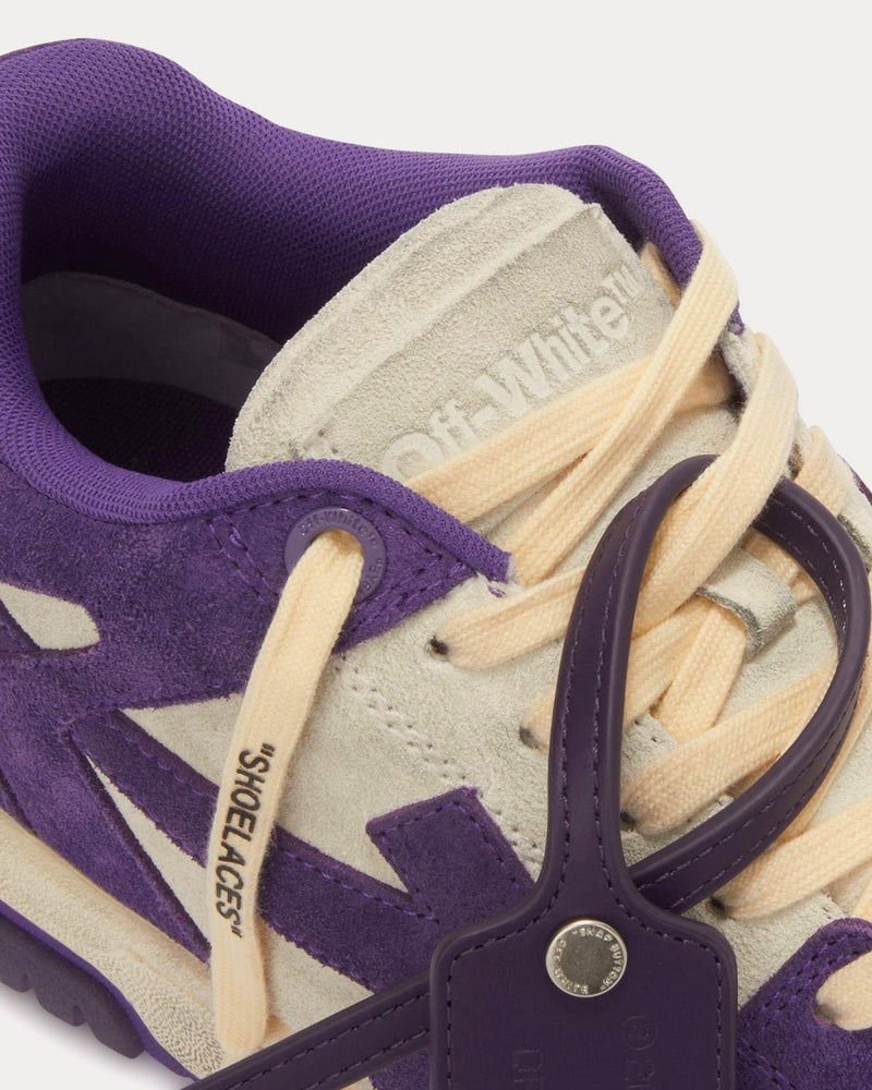 Off-White Out Of Office Vintage Suede White / Purple Low Top Sneakers - 5