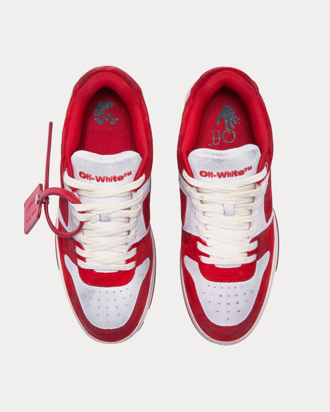Out Of Office Vintage Suede White / Red Low Top Sneakers