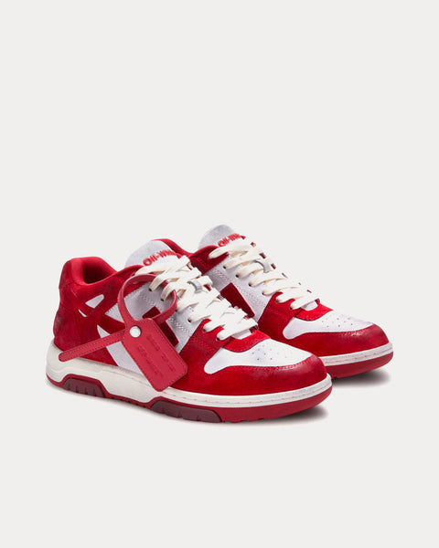 Out Of Office Vintage Suede White / Red Low Top Sneakers