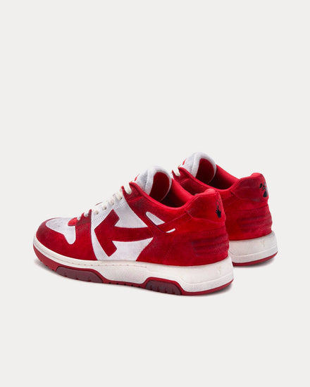 Off-White Out Of Office Vintage Suede White / Red Low Top Sneakers - 4