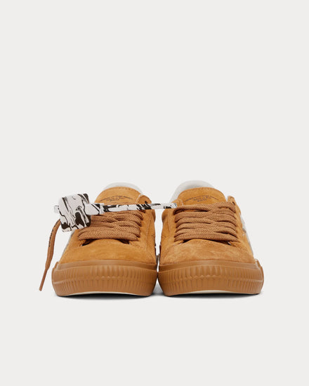 Off-White Vulcanized Tan Suede Orange / White Low Top Sneakers - 2