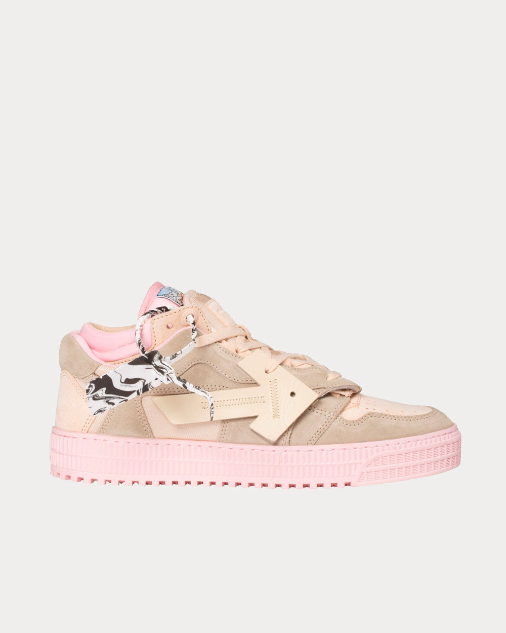 Off-White - Floating Arrow Pink Light Grey Low Top Sneakers
