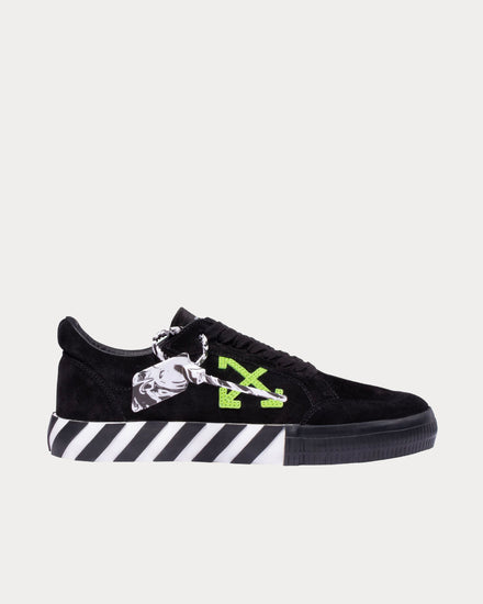 Off-White Vulcanized Black Green Low Top Sneakers - 1