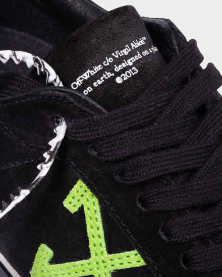 Off-White Vulcanized Black Green Low Top Sneakers - 4