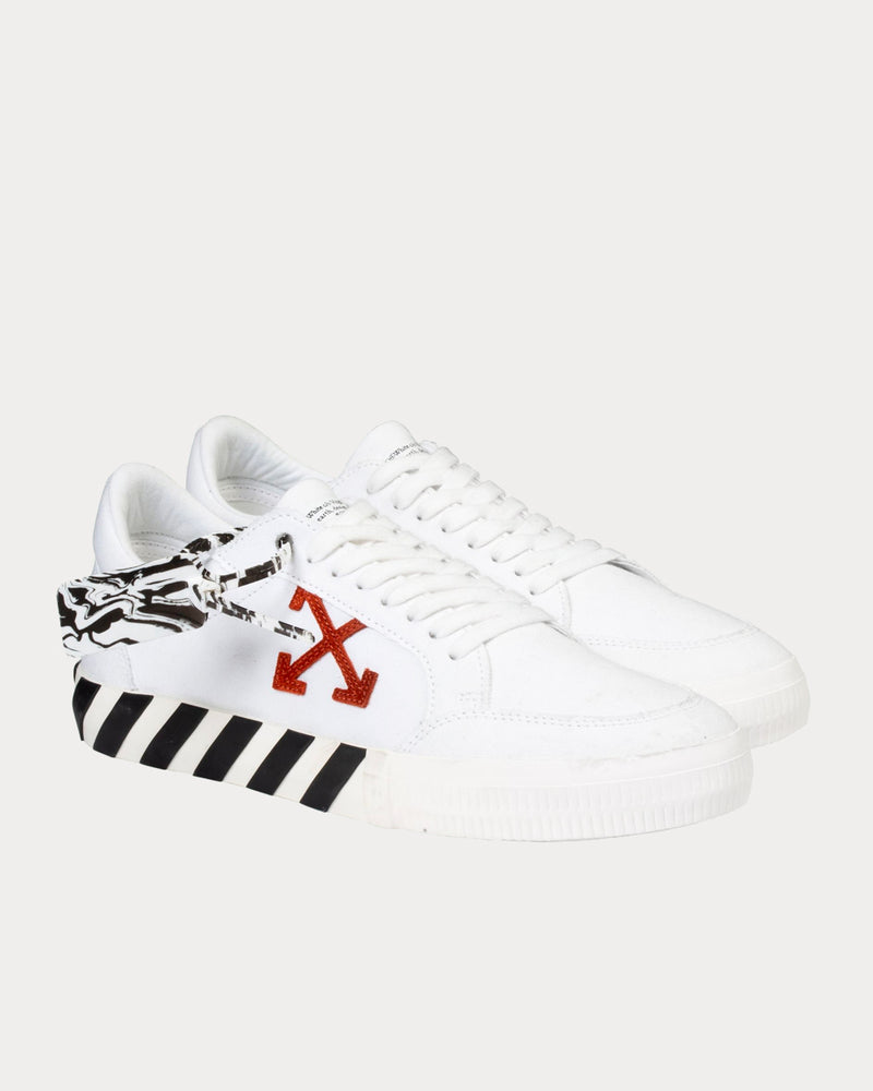 Off-White Vulcanized White / Ocher Yellow Low Top Sneakers - 2