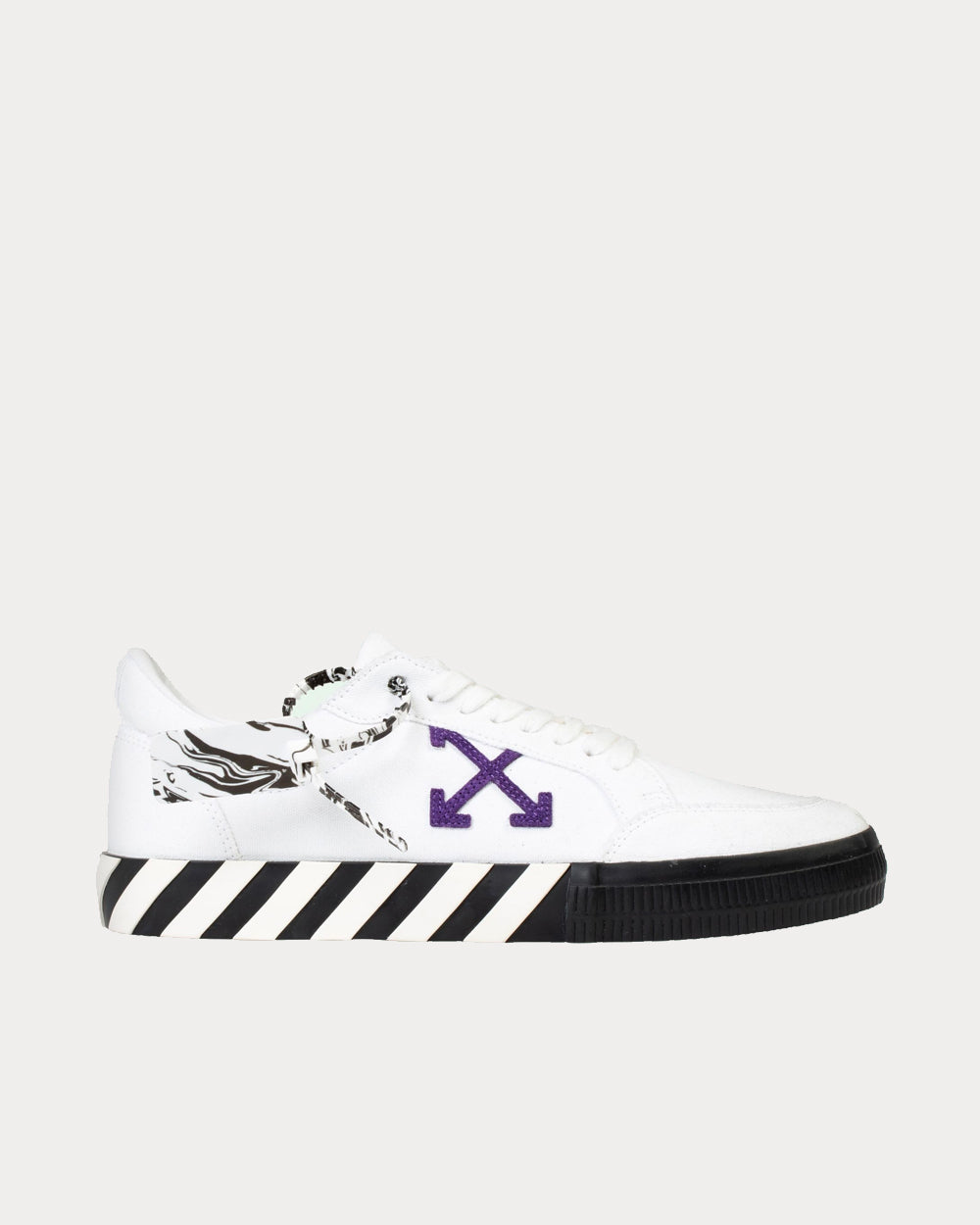 Vulcanized White / Purple Low Sneakers - in Peace