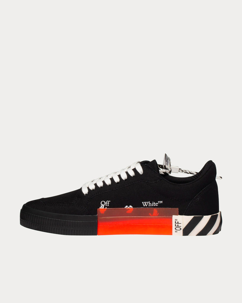 Off-White Vulcanized Black Low Top Sneakers - Sneak in Peace