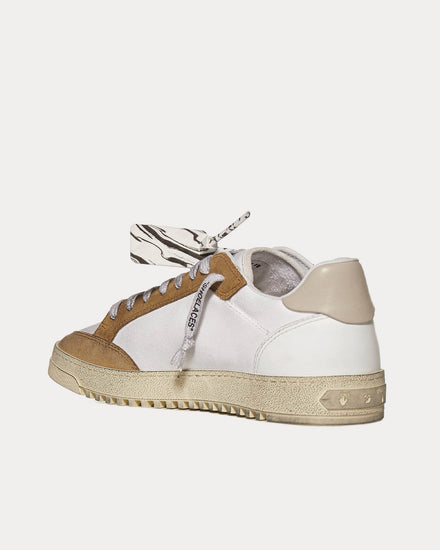 Off-White 5.0 Vulcanized White / Blue / Khaki Low Top Sneakers - 3