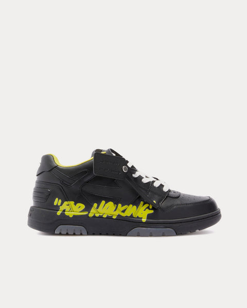 Off-White Out Of "Ooo" Black / Yellow Low Top Sneakers Sneak in