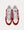 5.0 Vulcanized White / Red Low Top Sneakers
