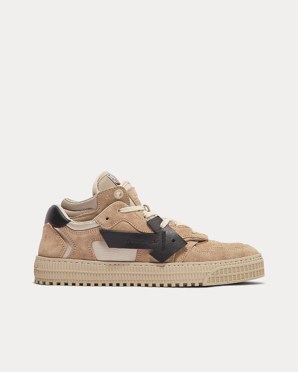 Off-White Men's Floating Arrow Suede Beige Black Low Top
