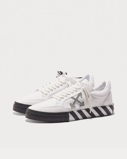 Off-White Vulcanized Eco Canvas White Low Top Sneakers - 2