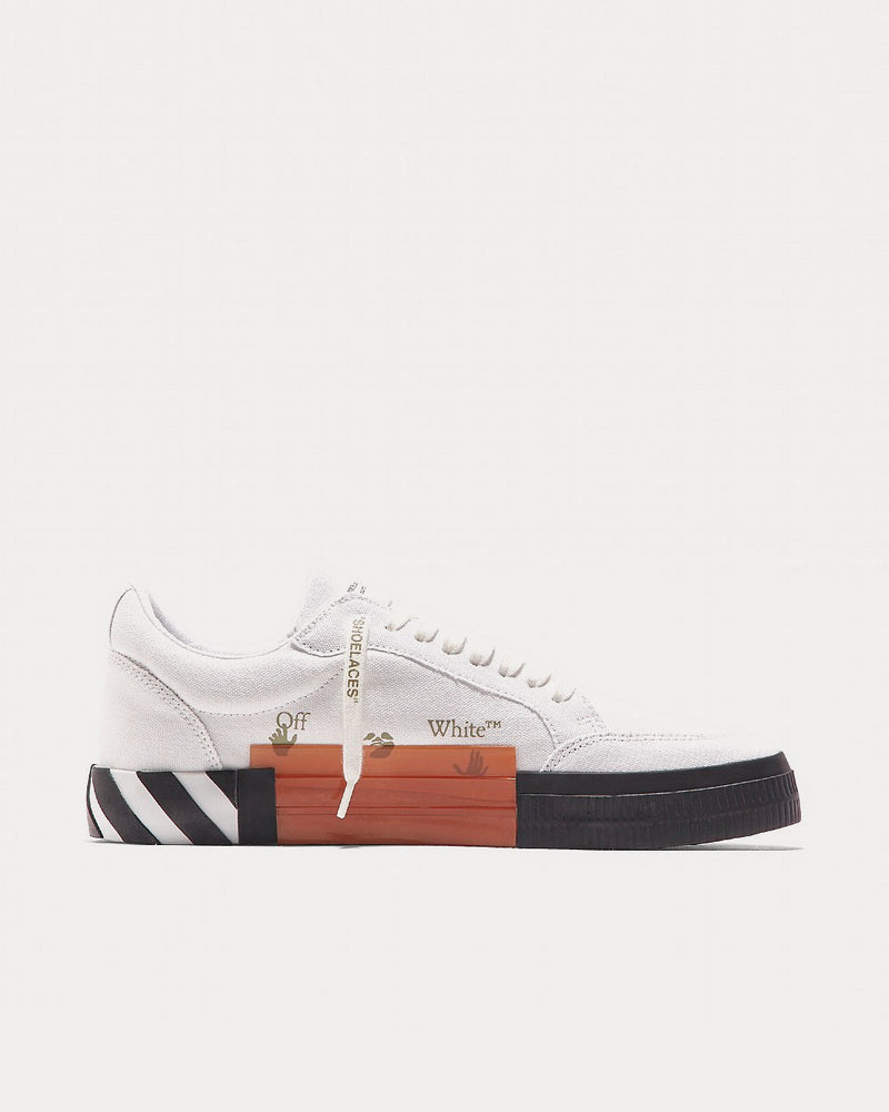 Off-White Vulcanized Eco Canvas White Low Top Sneakers - 3