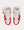 Vulcanized White / Red High Top Sneakers