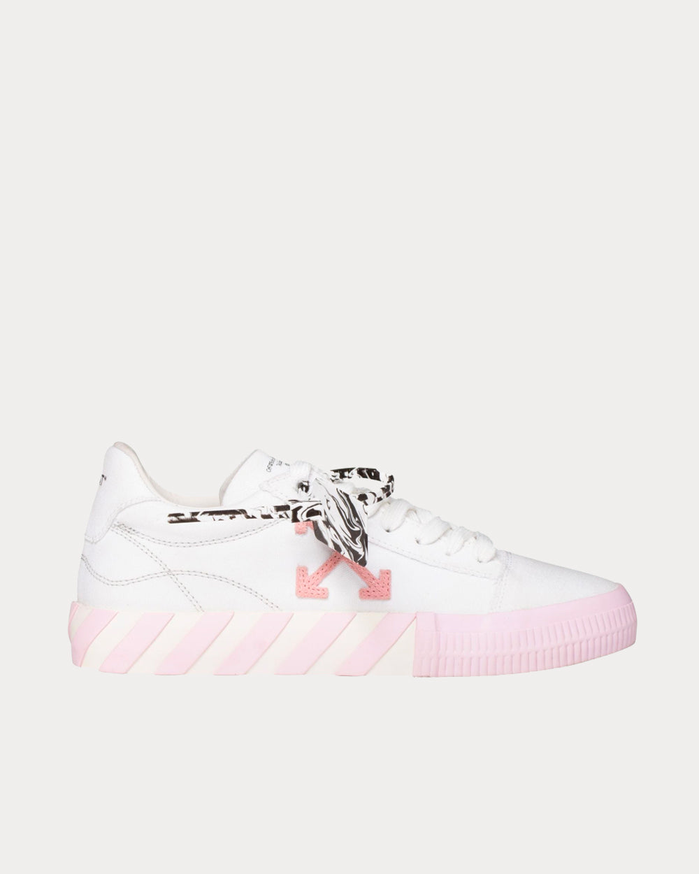 Off-White Vulcanized White / Pink Low Top Sneakers - Sneak in Peace