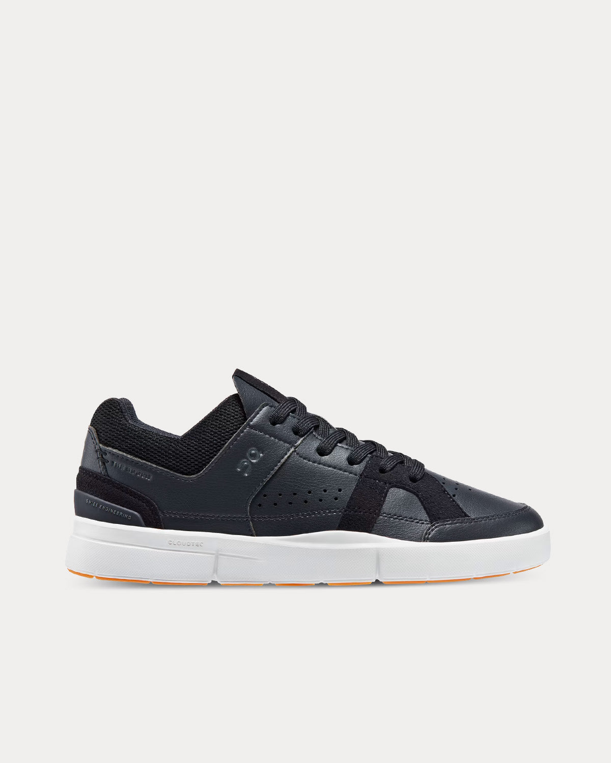 On Running Men's THE ROGER Clubhouse Black / White Low Top Sneakers On Running Men's THE ROGER Clubhouse Black / White Low Top Sneakers