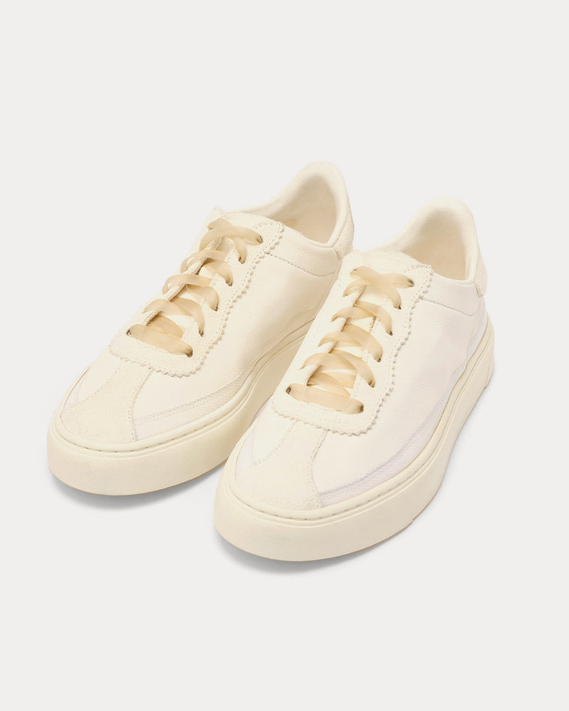 Our Legacy Highlander Collapse Leather White Low Top Sneakers - 2