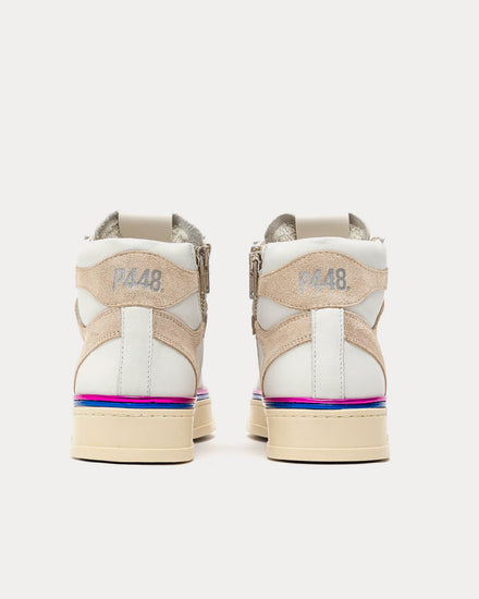 P448 Taylor Profile White High Top Sneakers - 3