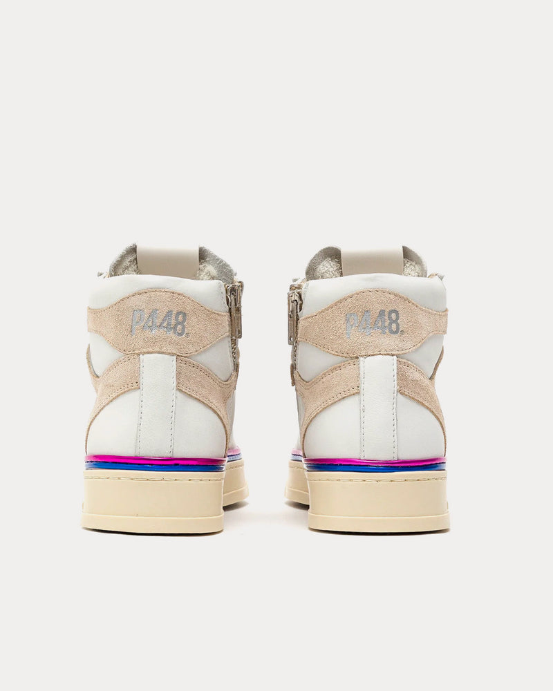 P448 Taylor Profile White High Top Sneakers - 3