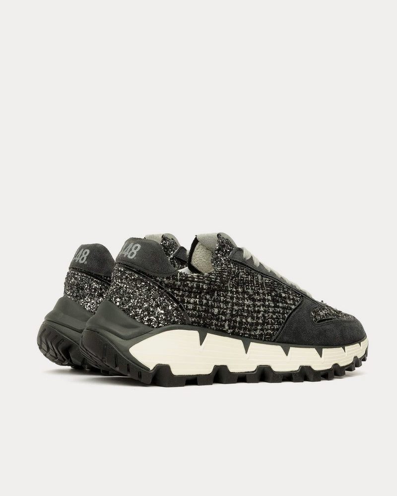 P448 Women's Jackson Shaka Black Low Top Sneakers Trainers