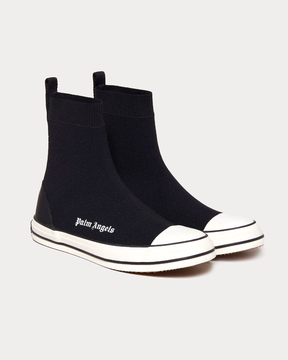 Palm Angels - Vulcanized Black / White High Top Sneakers