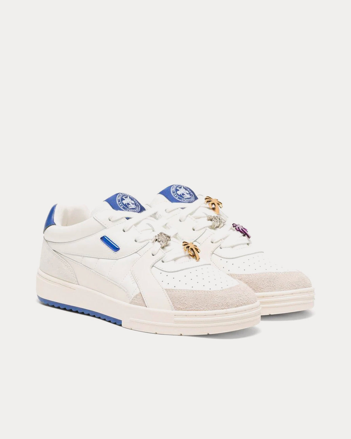 Palm Angels - University 'BEAT' White / Blue Low Top Sneakers