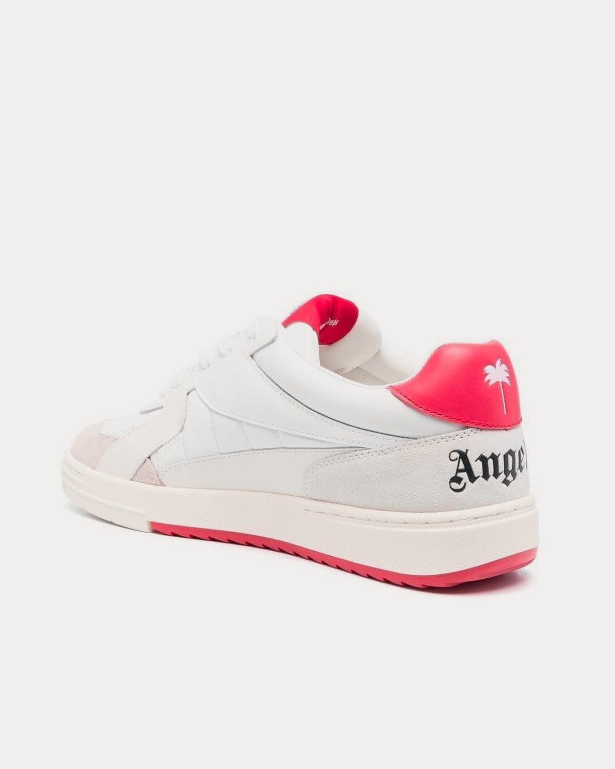 Palm Angels - University White / Fuchsia Low Top Sneakers