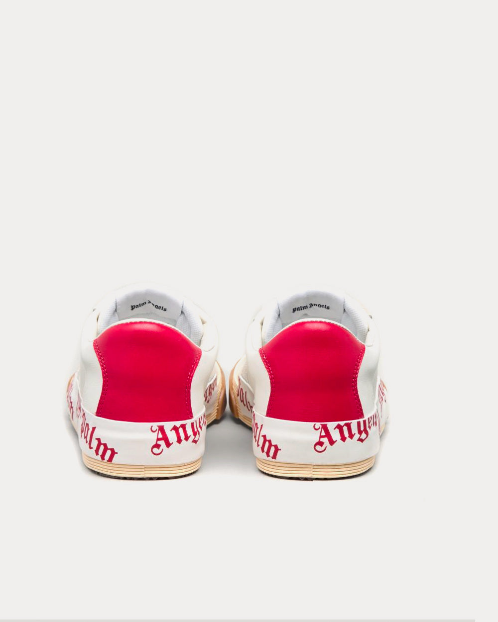 Palm Angels - Vulcanized White / Red Low Top Sneakers