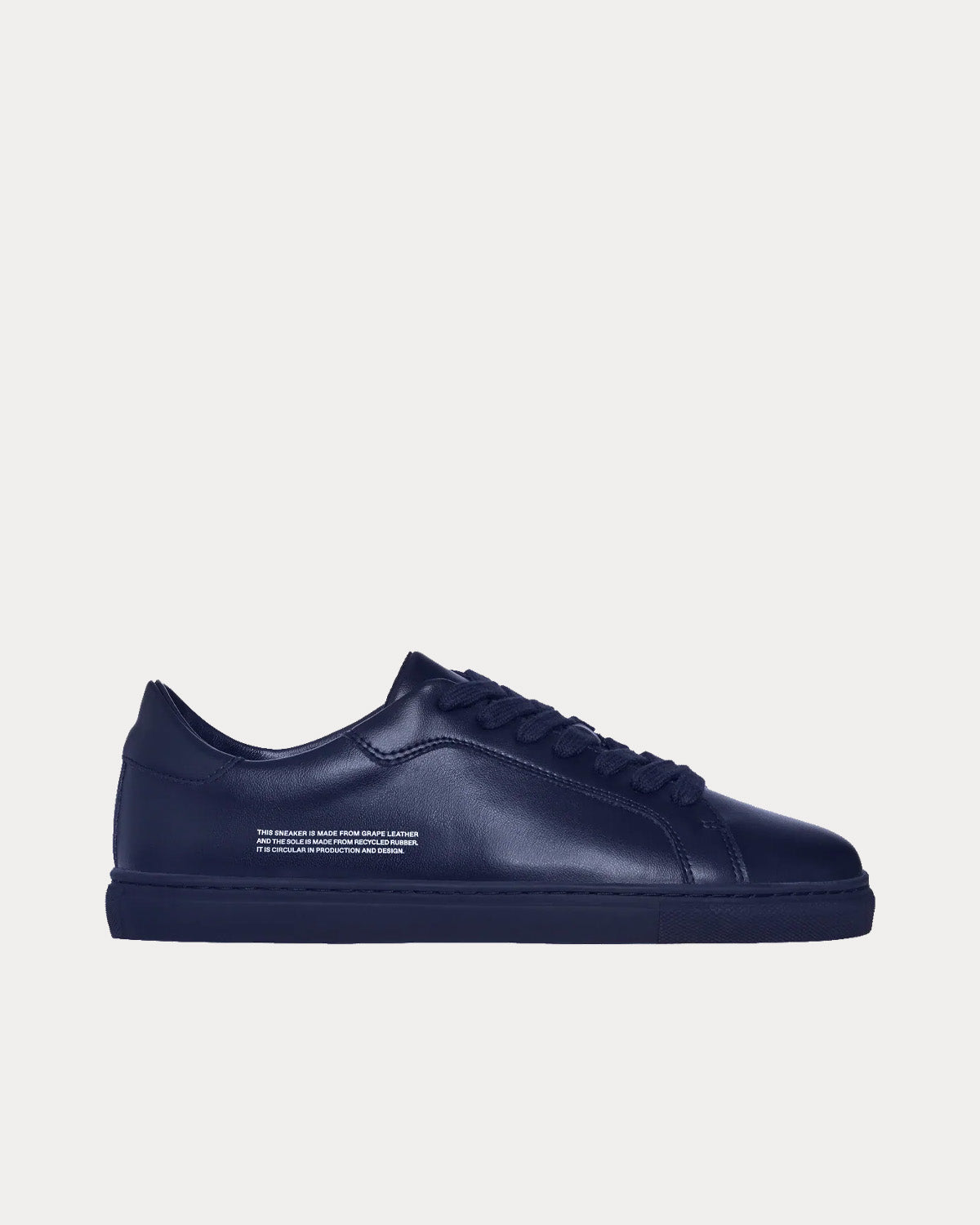 Pangaia - Grape Leather Navy Blue Low Top Sneakers