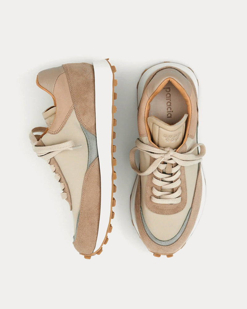 Paracia R-Type 01 Repello Suede Cotton Beige Low Top Sneakers - 2