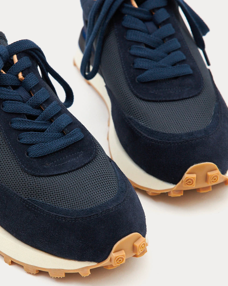 Paracia R-Type 01 Repello Suede Mesh Navy Low Top Sneakers - 3