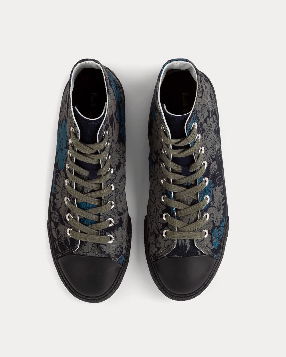 Paul Smith Carver Archive Floral Green High Top Sneakers Sneak in Peace