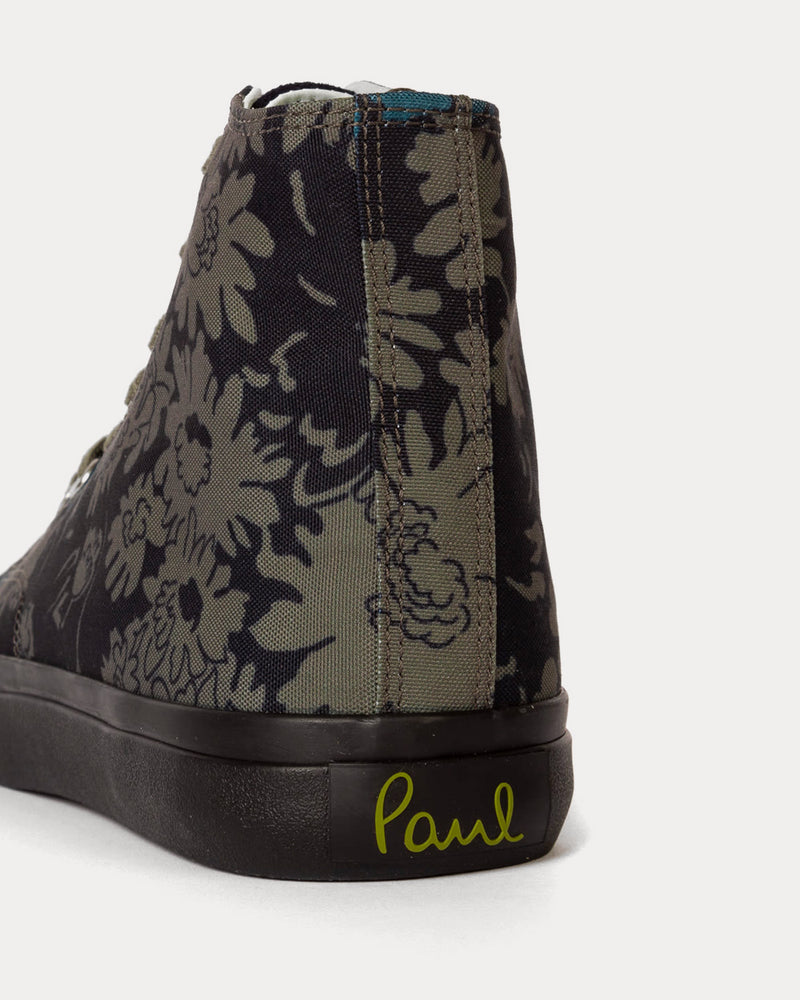 Paul Smith Carver Archive Floral Green High Top Sneakers - 4