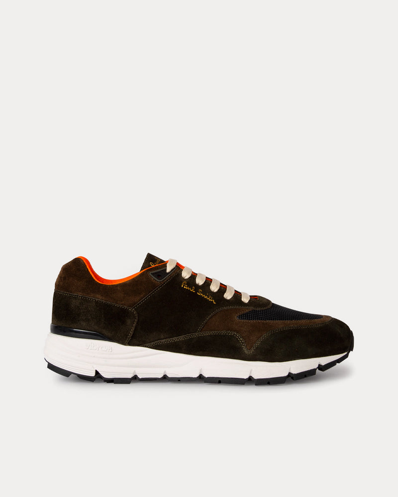 Paul Smith Gordon Suede Dark Green Low Top Sneakers - 1
