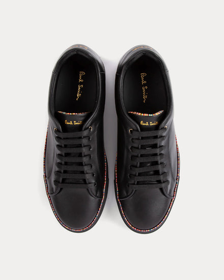 Paul Smith Basso Signature Stripe Piping Black Low Top Sneakers - 2