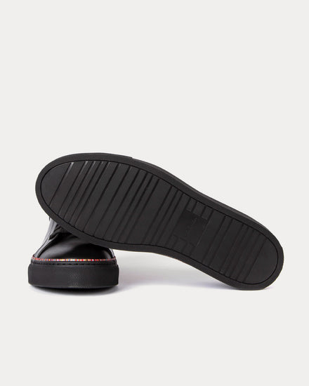 Paul Smith Basso Signature Stripe Piping Black Low Top Sneakers - 4