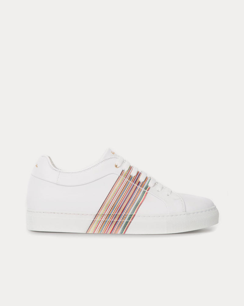 Paul Smith Basso Signature Stripe Panel White Low Top Sneakers - 1