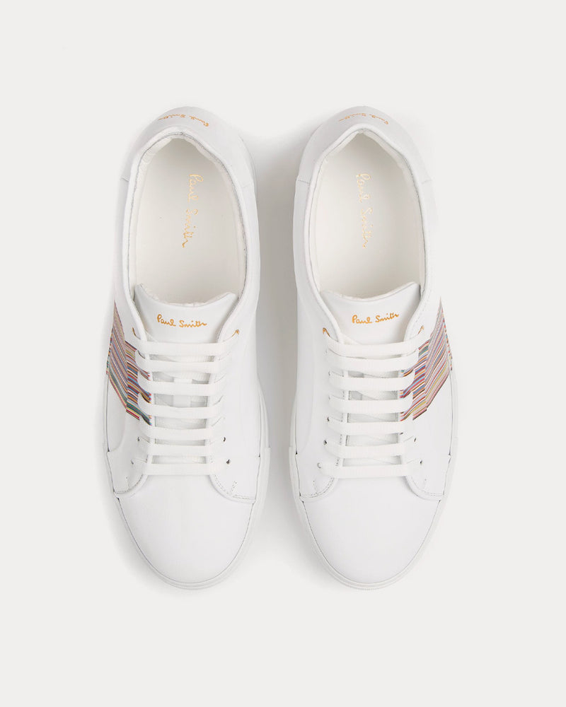 Paul Smith Basso Signature Stripe Panel White Low Top Sneakers - 2