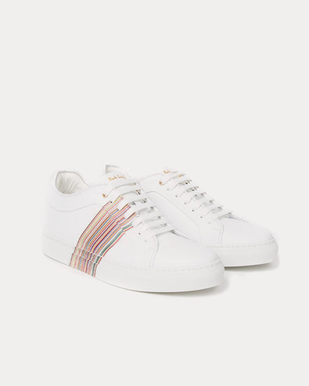 Paul Smith Basso Signature Stripe Panel White Low Top Sneakers - 3