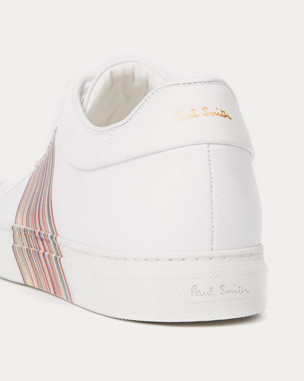 Paul Smith Basso Signature Stripe Panel White Low Top Sneakers - 4