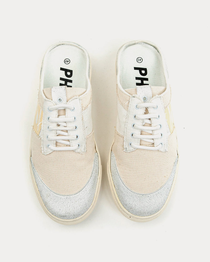Phileo 016 Tennis Clog Ecru Low Top Sneakers - 2
