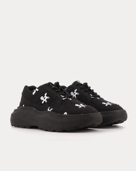 Phileo 003.3 Rocker Flower Print Black Low Top Sneakers - 2