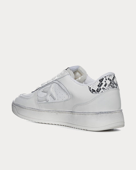Pinko Liquirizia Distressed White Low Top Sneakers - 3