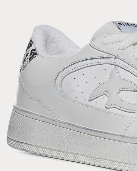 Pinko Liquirizia Distressed White Low Top Sneakers - 4