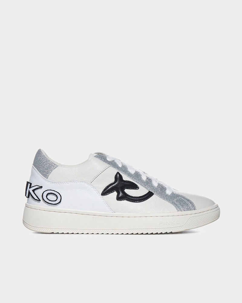 Pinko Liquirizia Logo White / Black Low Top Sneakers - 1