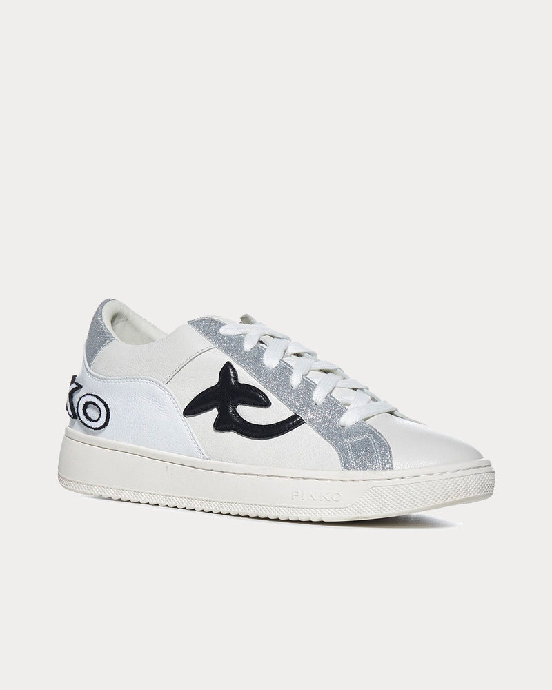 Pinko Liquirizia Logo White / Black Low Top Sneakers - 2
